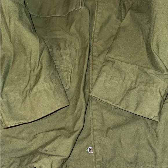 Men's Green Military Style Jacket 1972 Vietnam era men’s smal jacket - Picture 3 of 5